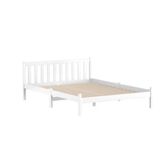 Artiss Bed Frame Double Size Wooden White SOFIE