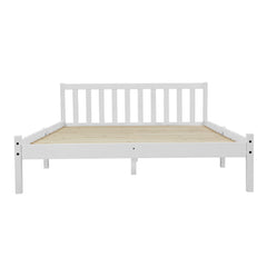 Artiss Bed Frame Queen Size Wooden White SOFIE