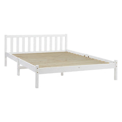 Artiss Bed Frame Queen Size Wooden White SOFIE