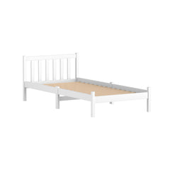 Artiss Bed Frame Single Size Wooden White SOFIE
