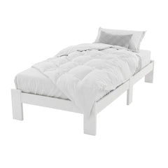 Artiss Bed Frame King Single Size Wooden White JADE