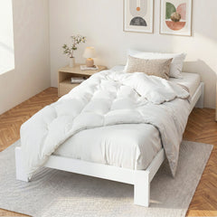 Artiss Bed Frame King Single Size Wooden White JADE