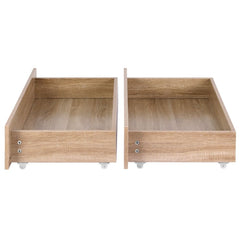 Artiss 2pcs Under Bed Storage with Wheels Rolling Wooden Drawers King Single & Queen