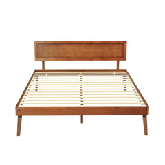 Artiss Bed Frame Queen Size Wooden Bed Base Walnut SPLAY
