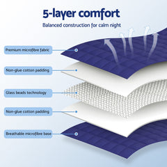 Giselle Bedding Weighted Blanket 6.8kg Kids Adults Heavy Gravity Relax Calm Blue