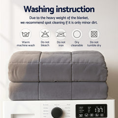 Giselle Bedding Weighted Blanket Fleece Sherpa Heavy Blanket 4.5KG