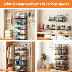 Artiss 5 Tier Stackable Closet Organizers and Storage Closet Hanging Storage Organizer Shelves