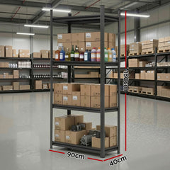 Giantz Garage Shelving 1.8X0.9m Warehouse Rack Storage Shelves Workshop Racks Steel