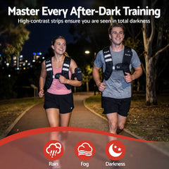 Everfit 3kg Weighted Vest Men Women, Reflective Running Vest with Armband Pouch
