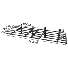 4 Pack 90x60cm Floating Wall Shelving Heavy Duty 2-Tier Wall Mounted Steel Shelf Storage for Garage Tools Tyres Garden Supplies Bins 700kg Total Capacity