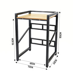 Washer Dryer Stacking Rack Heavy Duty 3-Level Height Adjustable Over Washer Storage Shelf with Countertop for Laundry Bathroom Organization Space Saver