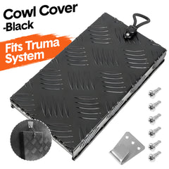 Truma Cowl Cover Black Universal Powder-Coated Aluminum External Flue Vent Spraying Console Replacement Part Fits Truma Water Heater 27x15x4cm
