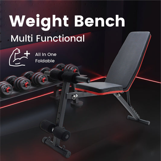 6-In-1 Weight Bench Adjustable Sit Up Abs Bench Multifunctional Incline Decline Bench Flat Bench for Barbell Lifting Fitness Home Gym Full Body Workouts