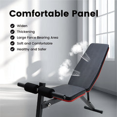 6-In-1 Weight Bench Adjustable Sit Up Abs Bench Multifunctional Incline Decline Bench Flat Bench for Barbell Lifting Fitness Home Gym Full Body Workouts