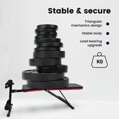 6-In-1 Weight Bench Adjustable Sit Up Abs Bench Multifunctional Incline Decline Bench Flat Bench for Barbell Lifting Fitness Home Gym Full Body Workouts