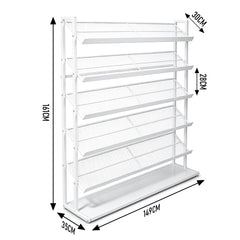 5 Layers Floor Display Rack Steel Wire Organizer with Anti-Slip Slanted Shelves and Stable Base for Retail Shop Fused Beads Candy Snack Sample Organization