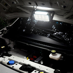 Magnetic LED Work Light 8000mAh Rechargeable 1700 Lumens 320 LED 360 Rotating Waterproof Type C with Digital Display Red Warning for Car Repair Job Site