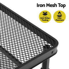 Gardeon BBQ Camp Table, 90*60*66 Portable Foldable Lightweight Grill Outdoor Metal Table 3.9kg