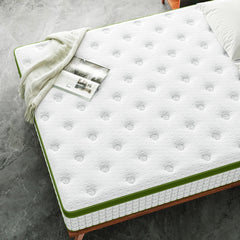 BedStory Queen 30cm Hybrid Mattress Cooling Gel Memory Foam 5 Zone Pocket Spring Bed Temperature Regulating