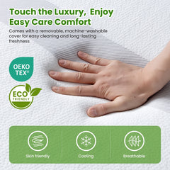 20cm Double Reversible Gel Memory Foam Mattress BedStory Medium Soft & Firm