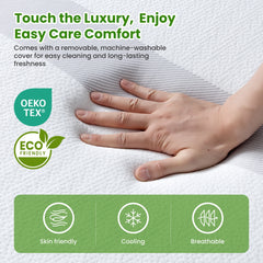 25cm Queen Reversible Gel Memory Foam Mattress BedStory Medium & Firm