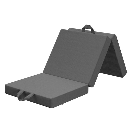 10cm Small Single BedStory 3-Fold Mattress Folding Foam Bed Washable Cover, 180x70cm