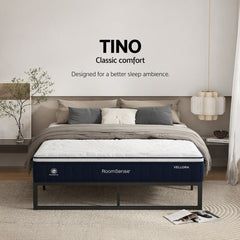 RoomSense Double 30cm Latex Hybrid Mattress Bundle with Metal Bed Frame