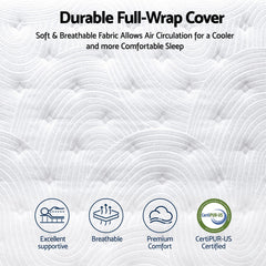 RoomSense King Single Mattress, 34cm Thick Medium Soft Hybrid Mattress for Back Pain Relief, Tencel Cooling Pocket Spring Mattress King Single Size in a Box