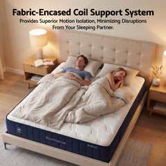 RoomSense King Single Mattress, 26cm Orthopedic Firm Mattress for Back Pain Relief, Pocket Spring Hybrid Mattress King Single Size for Home & Rental