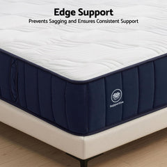 RoomSense Queen Mattress, 26cm Orthopedic Firm Mattress for Back Pain Relief, Pocket Spring Hybrid Mattress Queen Size for Home & Rental