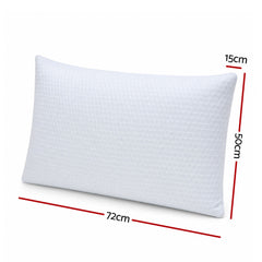 RoomSense Cooling Memory Foam Pillow Pillows 1 Pack, Anti-Flattening Bed Pillows for Hot Sleepers, Adjustable Shredded Gel Side Sleeper Pillow for Neck Support, Washable Cover, 72x50x15cm
