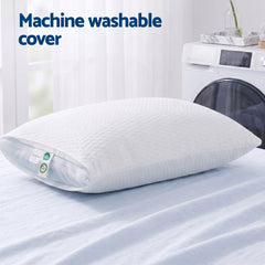 RoomSense Cooling Memory Foam Pillow Pillows 1 Pack, Anti-Flattening Bed Pillows for Hot Sleepers, Adjustable Shredded Gel Side Sleeper Pillow for Neck Support, Washable Cover, 72x50x15cm