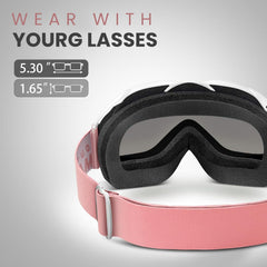 OutdoorMaster OTG Ski Goggles - Over Glasses Ski/Snowboard Goggles for Men, Women & Youth - 100% UV Protection-OM-5