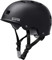 OutdoorMaster Skateboard Cycling Helmet - Two Removable Liners Ventilation Multi-Sport Scooter Roller Skate Inline Skating Rollerblading for Adults-Black-Small