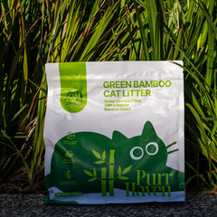 PurrHaven Bamboo Clumping Cat & Kitty Litter, 7.5kg (3 Pack),Dust Free,Natural Flusable,Easy to Clean,Odour Neutraliser,Rapid Liquid Absorption,Non-Toxic Formula