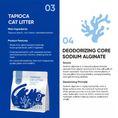 PurrHaven Tapioca Clumping Cat & Kitty Litter, 15kg (6 Pack),Dust Free,Natural Flusable,Easy to Clean,Odour Neutraliser,Rapid Liquid Absorption,Non-Toxic Formula