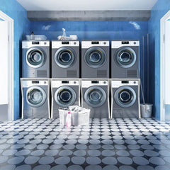 Dryer Stand Over Front Loading Washing Machine, 100kg Heavy Duty Steel Stacking Kit, 102x67x60cm Space Saving Shelf for Small Home, Anti-Slip Rubber Surface, Fits Tumble Dryers & Washers, White