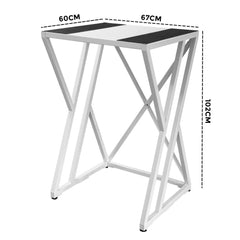 Dryer Stand Over Front Loading Washing Machine, 100kg Heavy Duty Steel Stacking Kit, 102x67x60cm Space Saving Shelf for Small Home, Anti-Slip Rubber Surface, Fits Tumble Dryers & Washers, White
