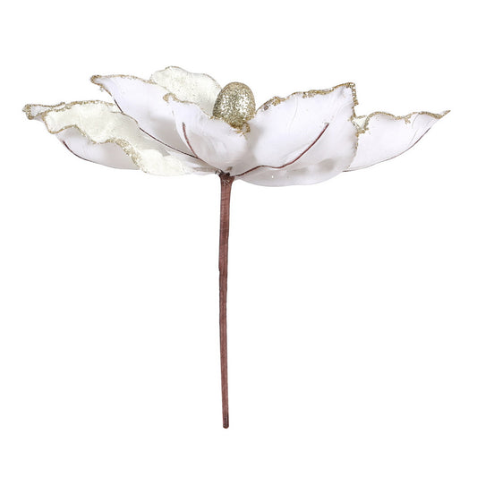 Jingle Jollys 14Pcs Christmas Tree Flower Set Xmas Garland Wreath Magnolia White