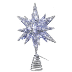 Jingle Jollys 3D Christmas Tree Topper Star LED Decorations Xmas Party Timer