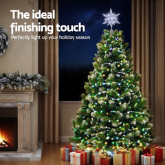 Jingle Jollys 3D Christmas Tree Topper Star LED Decorations Xmas Party Timer