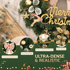 Jingle Jollys Christmas Wreath 60CM Garland Flowers Baubles Party Decorations