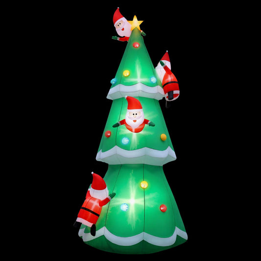 Jingle Jollys Christmas Inflatable Santa Tree 5M Illuminated Decorations