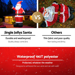 Jingle Jollys Christmas Inflatable Santa 5M Illuminated Decorations
