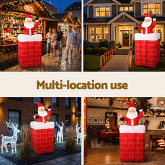Jingle Jollys Christmas Inflatable Santa Pop Up 1.8M Illuminated Decorations