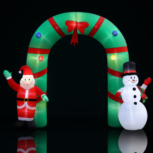 Jingle Jollys Christmas Inflatable Archwary 2.8M Illuminated Decorations