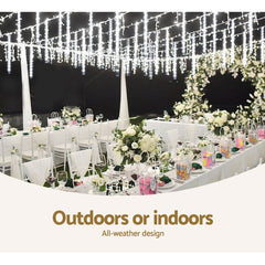 Jingle Jollys 12M Christmas Lights Shower Light 960 LED Falling Metor