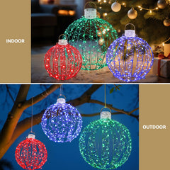 Jingle Jollys Christmas Lights 320 LED Fairy Light 3pcs Ball Decorations Set