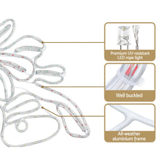 Jingle Jollys Christmas Lights 76cm Bells 216 LED Decorations