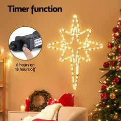 Jingle Jollys Christmas Lights 57cm Bethlehem Star 90 LED Xmas Decorations Motif